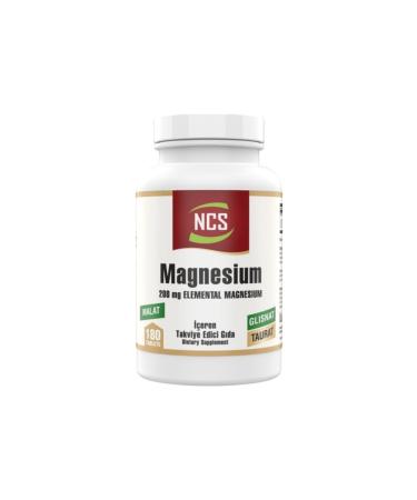 Ncs Magnesium Bisglycinate Taurate Malate 200mg 180 Tablets Magnesium