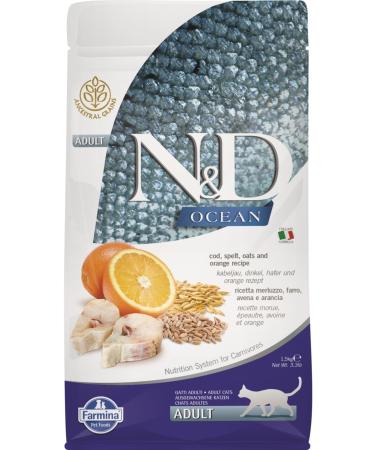 N & D Ocean Codfish and Orange Adult Cat Food 10 Kg