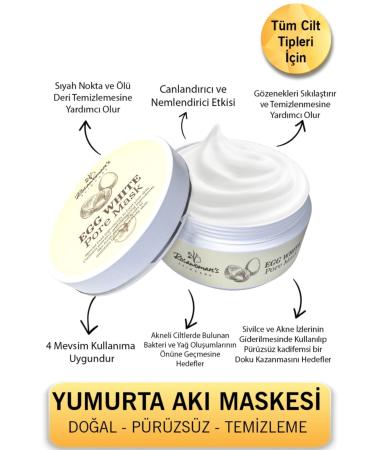 Rosawomans EGG WHITE MASK - Egg White Mask Anti-Stain and Pore Remover