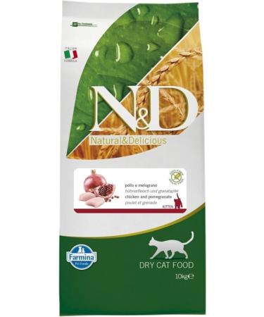 N & D Prime Grain-Free Kitten Cat Food with Chicken and Pomegranate 10 Kg