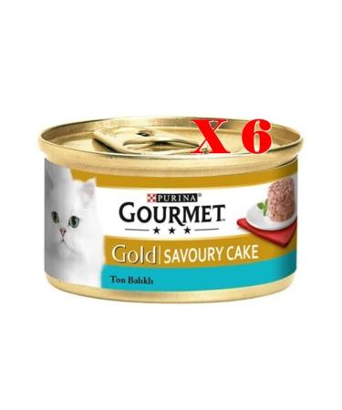 Gourmet Gold Savory Cake Canned Tuna Cat Food 85 Gr - ( 6 Pieces )