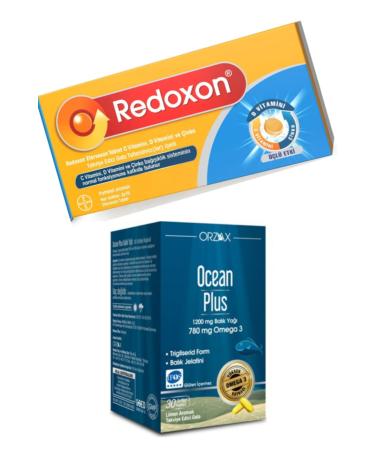Ocean Plus 1200mg Fish Oil 30 Capsules and Redoxon Triple Effect Vitamin C Vitamin D Zinc 30 Effervescent Tablets