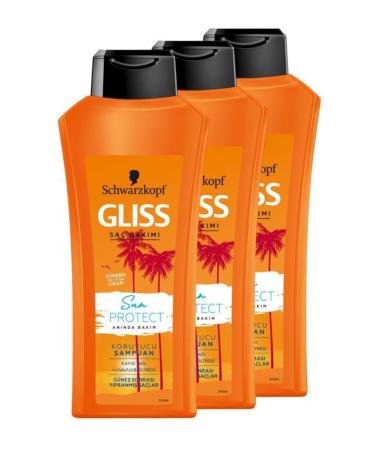 Gliss Schwarzkopf Gliss Sun Protect Shampoo 525 Ml X 3 Pieces