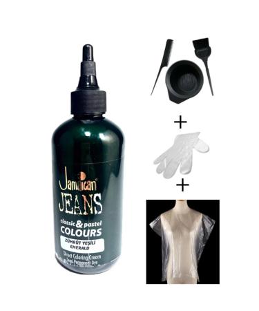Jamaican Jean's Color Hair Dye Set Emerald Green Dep1022