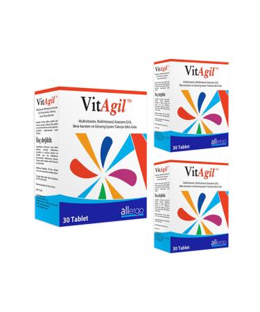 Allergo Vitagil Multivitamin &multimineral 30 Tablets X 3 Pieces