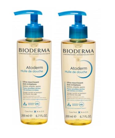 Bioderma Atoderm Huile De Douche Shower Oil 200 Ml 2 Pieces
