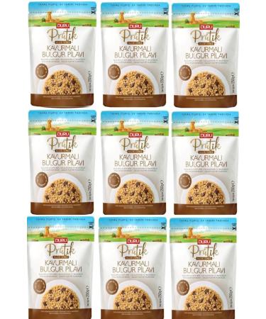 Duru Practical Bulgur Pilaf with Roasted Meat 250 Gr X 9 Pieces 3 Minute Ready Meal