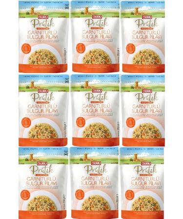 Duru Practical Bulgur Pilaf with Garnish 250 Gr X 9 Pieces 3 Minute Ready Meal