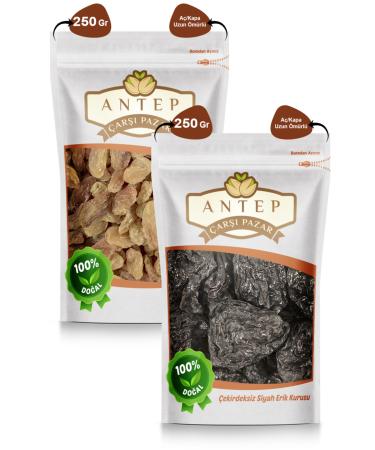 Antep Bazaar Market Yellow Grapes 250 Gr. | Seedless Black Plums 250 Gr.