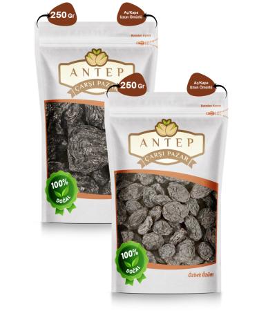 Antep Bazaar Black Blood Grapes 250 Gr. | Seedless Black Plums 250 Gr.