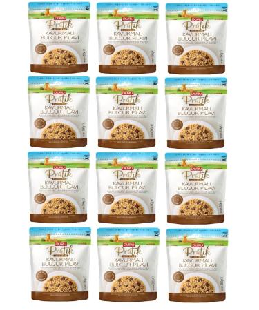 Duru Practical Bulgur Pilaf with Roasted Meat 250 Gr X 12 Pieces 3 Minute Ready Meal