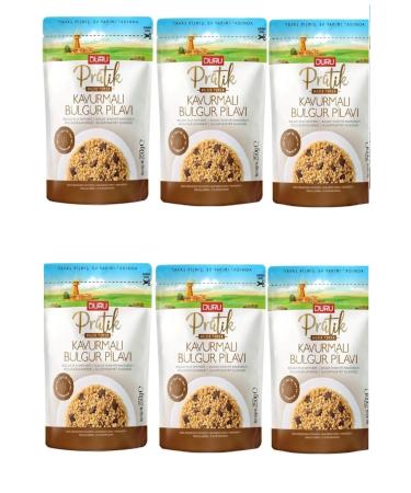Duru Practical Bulgur Pilaf with Roasted Meat 250 Gr X 6 Pieces 3 Minute Ready Meal