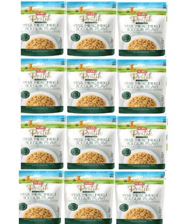 Duru Practical Green Lentil Bulgur Pilaf 250 Gr X 12 Pieces 3 Minute Ready Meal