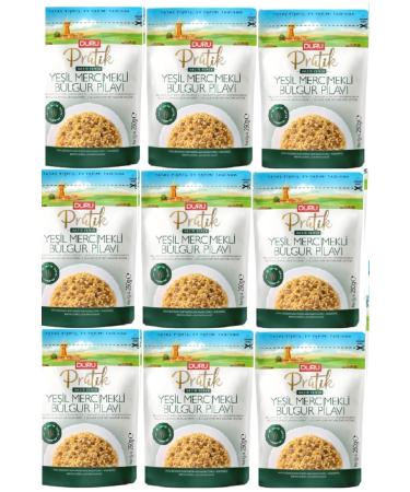 Duru Practical Green Lentil Bulgur Pilaf 250 Gr X 9 Pieces 3 Minute Ready Meal
