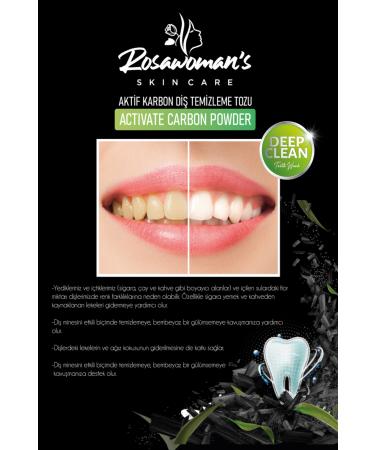 Rosawomans Teeth Cleaning Powder 50g Activated Carbon & Mint - Buy Online on GoSupps.com