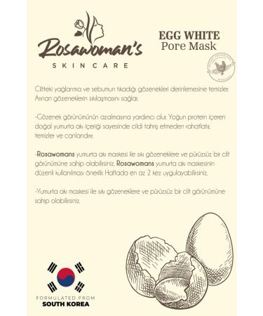 Rosawomans EGG WHITE MASK - Egg White Mask Anti-Stain and Pore Remover - Buy Online on GoSupps.com