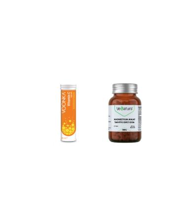 Venatura Vitamin C Glutathione Zinc and Vitamin D 15 Effervescent Tablets + Magnesium Malate 60 T for Adults.