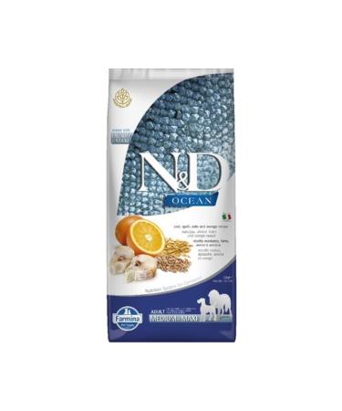 N & D Low Grain Ocean Cod Orange Adult Dog Food 12 kg