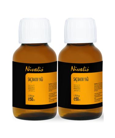 Nivalis 2-Piece Hair Care Oil Repairs Hair Promotes New Hair Growth 50 Ml