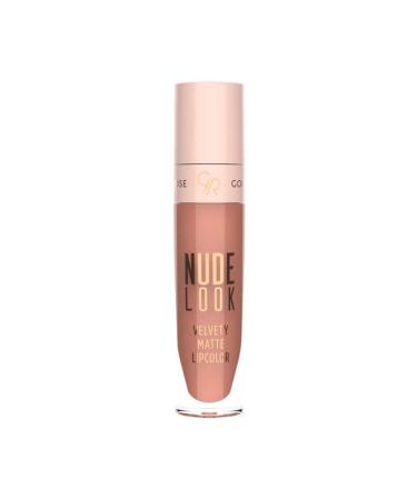 Golden Rose Liquid Matte Lipstick - Nude Look Velvety Matte Lipcolor No: 02 Peachy Nude