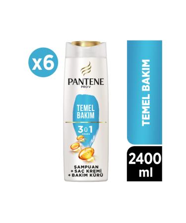 Pantene 3 in 1 Basic Care Shampoo 400 Ml 6 Pieces - Buy Online on GoSupps.com