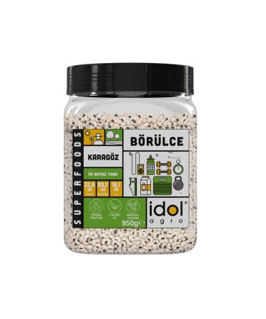 idolagro Black Eyed Peas - 950 gr - Superfoods - High Protein Fiber Large Whole Grain