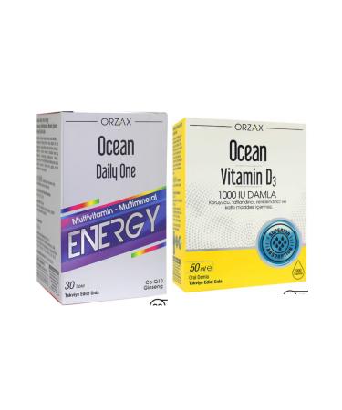 Ocean Vitamin D3 1000iu Drop 50ml + Daily One Energy 30 Tablets