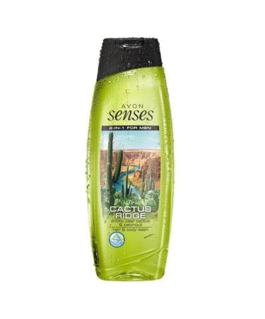 Avon Senses For Men Cactus Ridge Hair and Body Shampoo 500ml