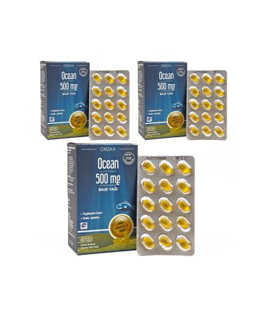 Ocean Orzax 500 Mg Fish Oil Lemon Flavored X 3 pieces