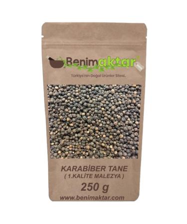 Benim Aktar Benimaktar Black Pepper Grain Black Pepper 1st quality Malaysian Malabar Type 250 Gr