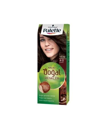 Palette Permanent Natural Colors Hair Dye 4-0 Brown