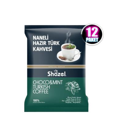 Shazel Mint Instant Turkish Coffee 100 Gr X 12 Packs - Buy Online on GoSupps.com