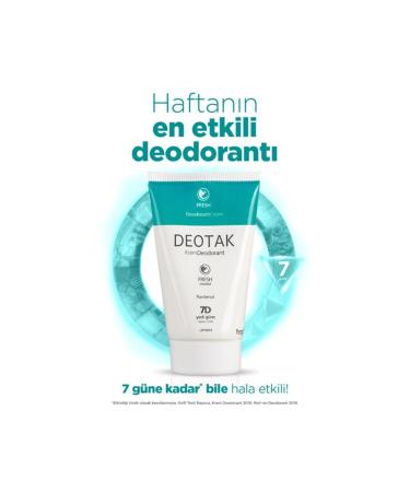 Deotak Fresh Refreshing Cream Deodorant Unisex 35ml
