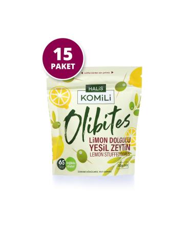 Komili Olibites Lemon Stuffed Green Olives 15 X 30g