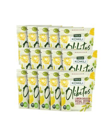 Komili Olibites Lemon Stuffed Green Olives 15 X 30g - Buy Online on GoSupps.com