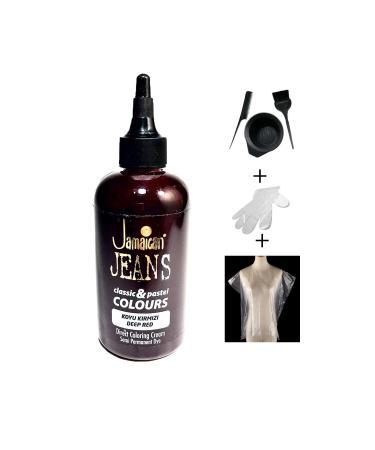 Jamaican Jean's Color Hair Dye Set Dark Red Depa1013