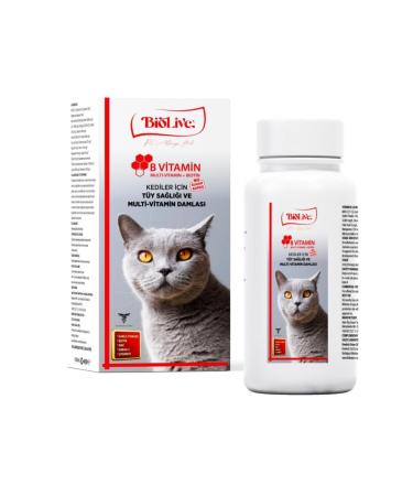 Vitamin B Multivitamin Biotin for Cats Shedding Hair Health 100ml