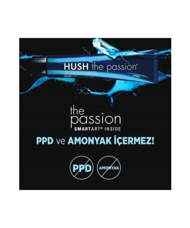 HUSH The Passion Smartart Hair Dye 4/0 Brown 60 ml Non-oxidant. 1 Pair of Gloves - Buy Online on GoSupps.com