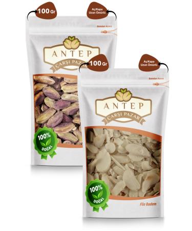 Antep Bazaar Market Red Pistachio Kernels 100 Gr. | Filed Almonds 100 Gr.