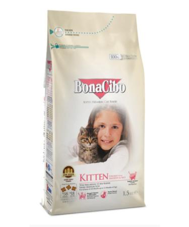 BonaCibo Kitten Chicken (With Anchovies and Rice) Kitten Food 1.5 Kilos