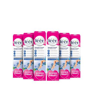 Veet Professional Promo All Skin Types Hair Removal Cream 200 ml X 6 Pcs