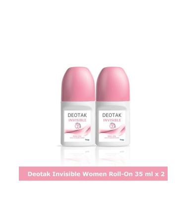 Deotak Invisible Roll On 35 Ml X 2 Pieces