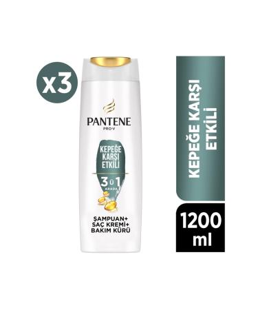 Pantene Pro-v Anti-Dandruff 3 in 1 Shampoo for All Hair Types 400 ml X3 - Buy Online on GoSupps.com