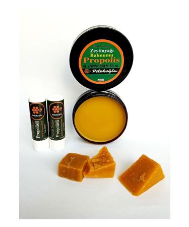 Peteko lu Handmade Propolis Beeswax Olive Oil Cream 50ml and Propolis Honey Natural Lip Balm (2 PCS) - Buy Online on GoSupps.com