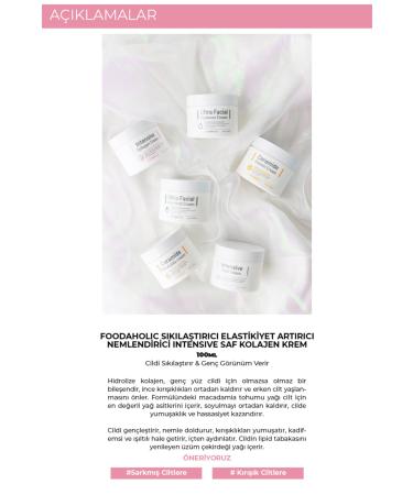 FOODAHOLIC Firming Elasticity Enhancing Moisturizing Intensive Pure Collagen Cream with Niacinamide 100ml - Buy Online on GoSupps.com