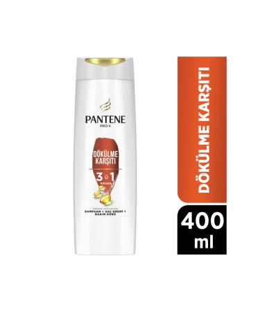 Pantene 3 in 1 Shampoo Hair Care Conditioner Care Cure Anti-Hair Loss 400 Ml