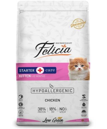 Felicia Kitten Chicken and Anchovy Low Grain Kitten Food 12 Kg