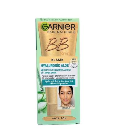 Garnier Hyaluronic Aloe Miraculous Skin Perfector 5 in 1 Care Cream Medium Tone 50 ml