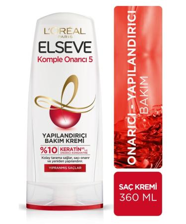Elseve Loreal Hair Care Cream Complete Repair 5 Restructuring Care Damaged Hair 375 Ml X 6 Pieces - Buy Online on GoSupps.com