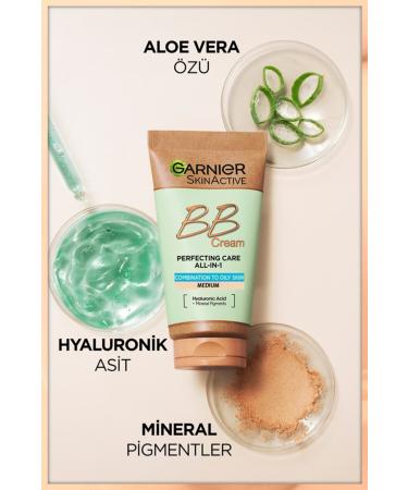 Garnier Hyaluronic Aloe Miraculous Skin Perfector 5 in 1 Care Cream Medium Tone 50 ml - Buy Online on GoSupps.com